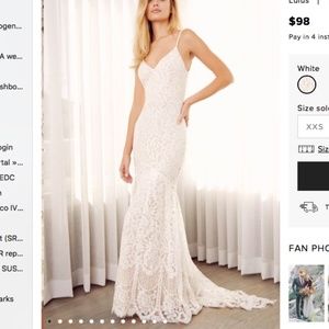 Lulu's Flynn White Maxi Dress NWT